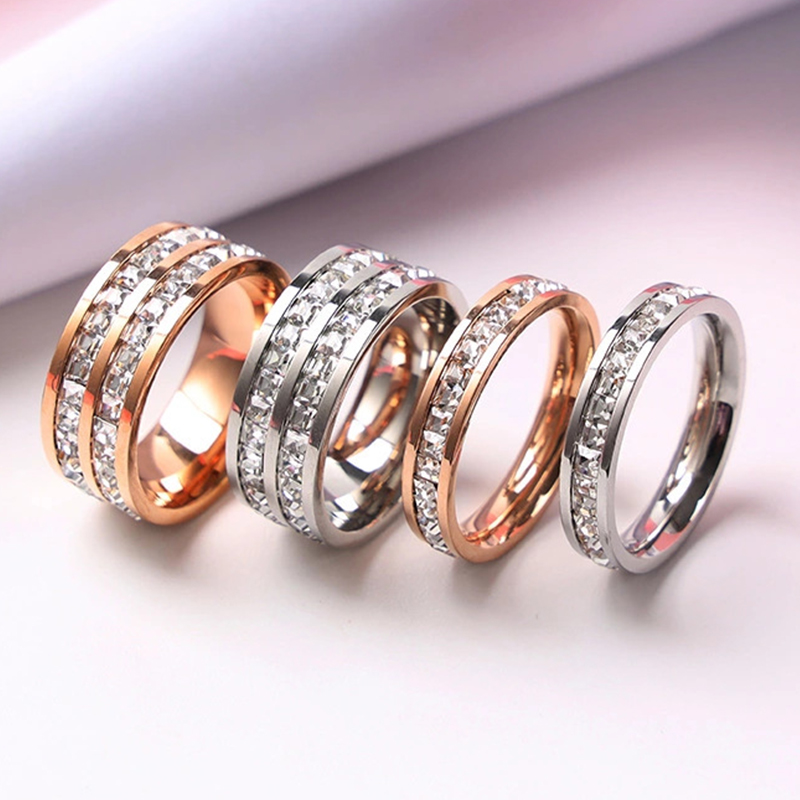 Initial Ring Custom - Luxury Rose Gold Color Single Double