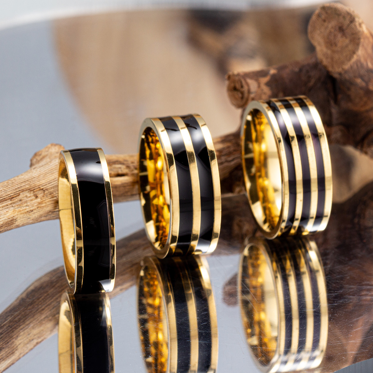 Initial Ring Custom - 6mm/8mm Oil Dropping Ring Fashion Classic