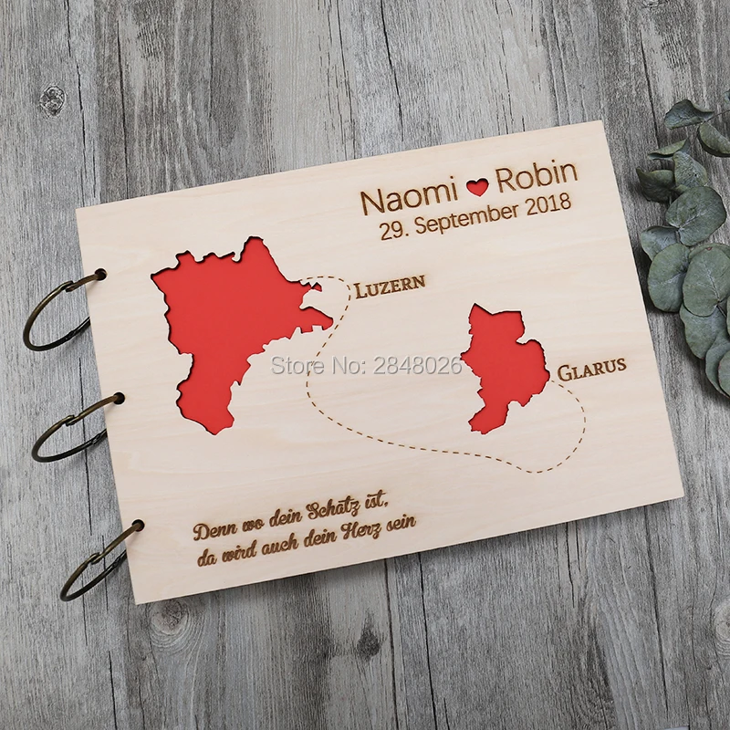 Rustic personalized wedding gu - Custom Photo Book recension och pris