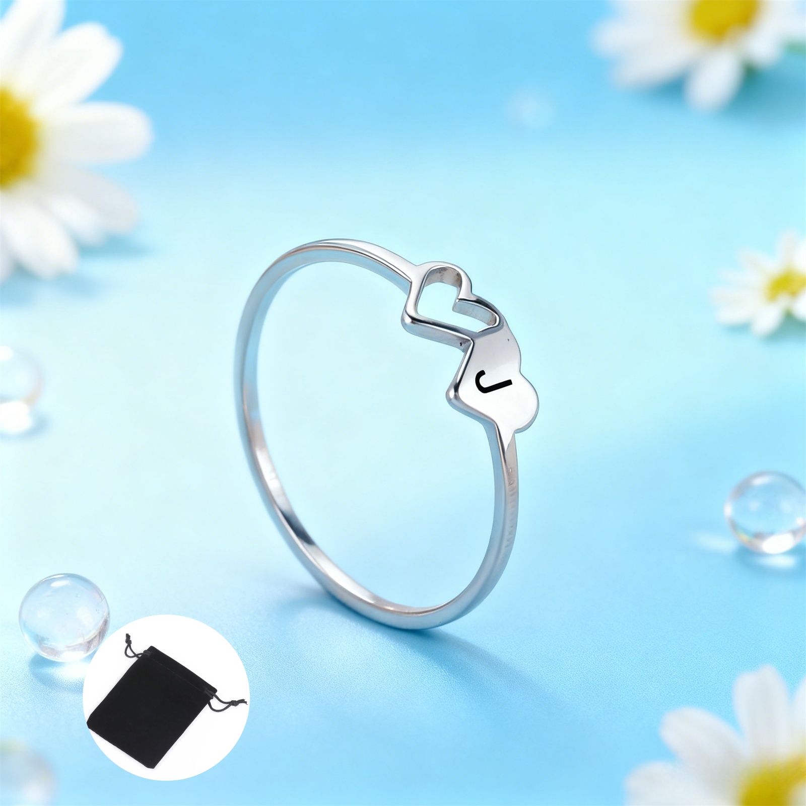 Customized Name Initial Double - Initial Ring Custom recension och pris