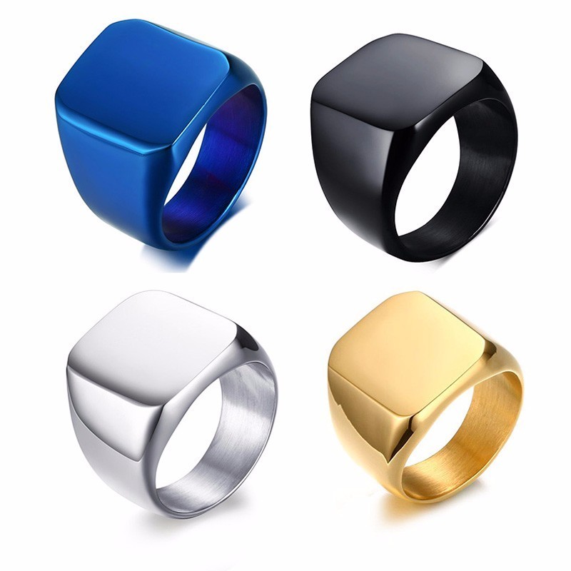 Vnox Free Personalized Stamp R - Initial Ring Custom recension och pris