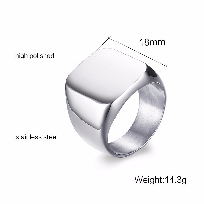 Vnox Free Personalized Stamp R - Initial Ring Custom recension och pris
